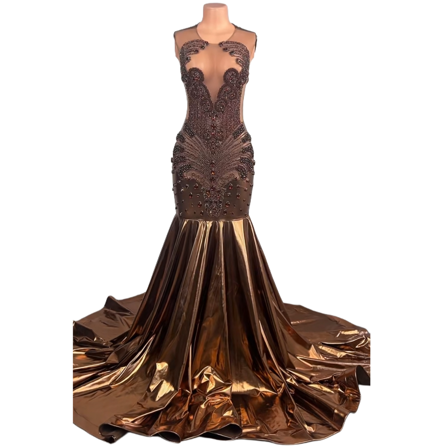 Bronze prom dress