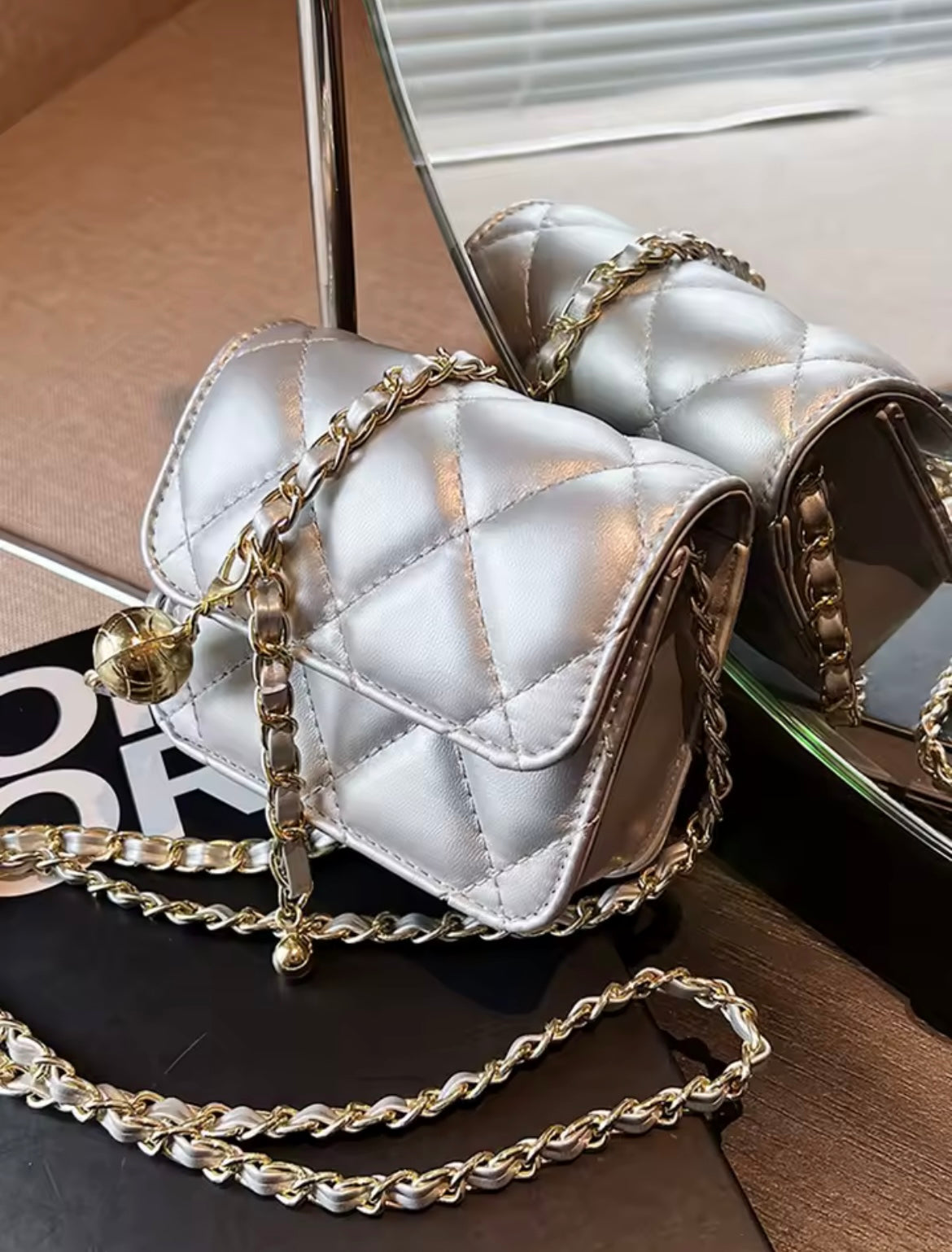 Silver mini chadoè bag