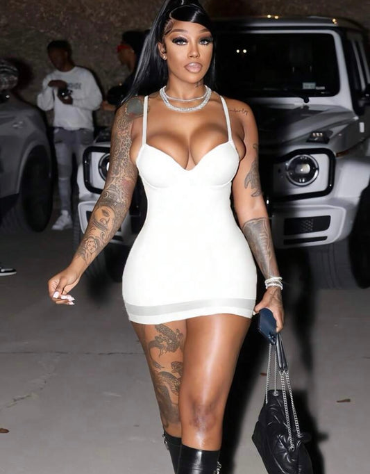 White bodycon dress