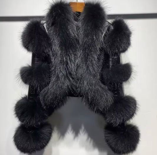 Black duskhollow fur jacket