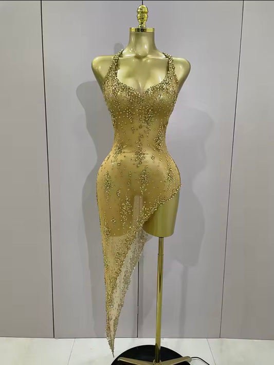 Gold mirage dress